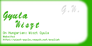 gyula wiszt business card